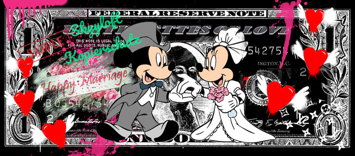 Skyyloft Marriage Hochzeits Dollar – gerahmt