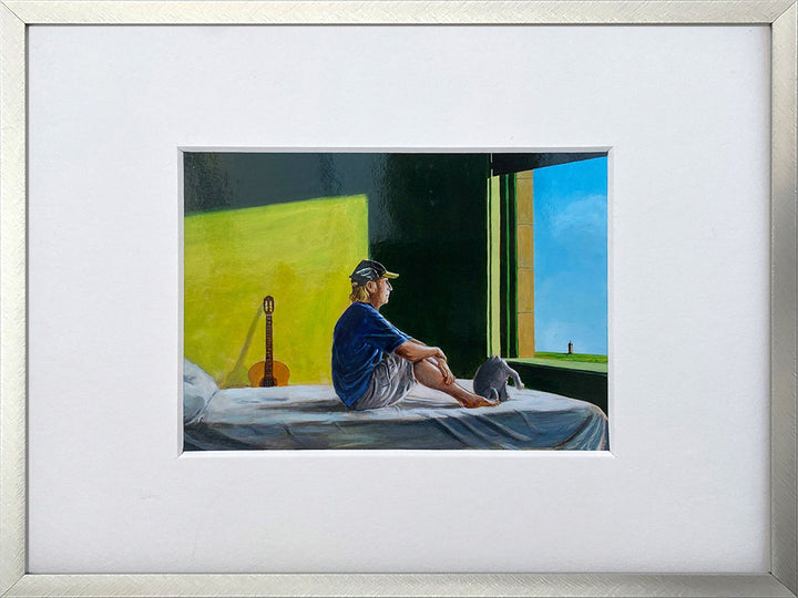 "Sittin in the Morning Sun" | Otto Waalkes Miniprint mit Rahmen + Passepartout