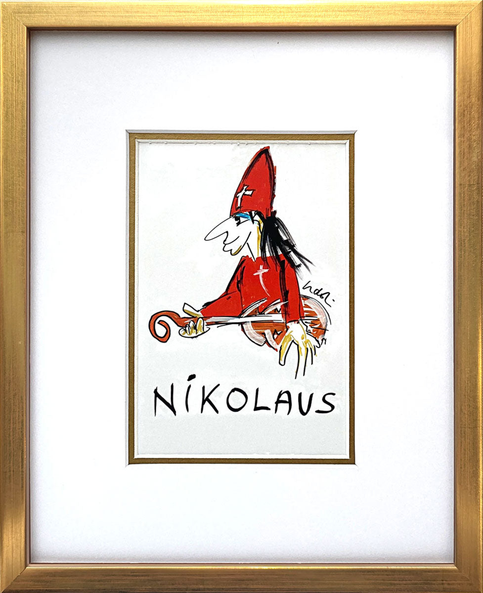 "Nikolaus" | Udo Lindenberg Miniprint mit Rahmen
