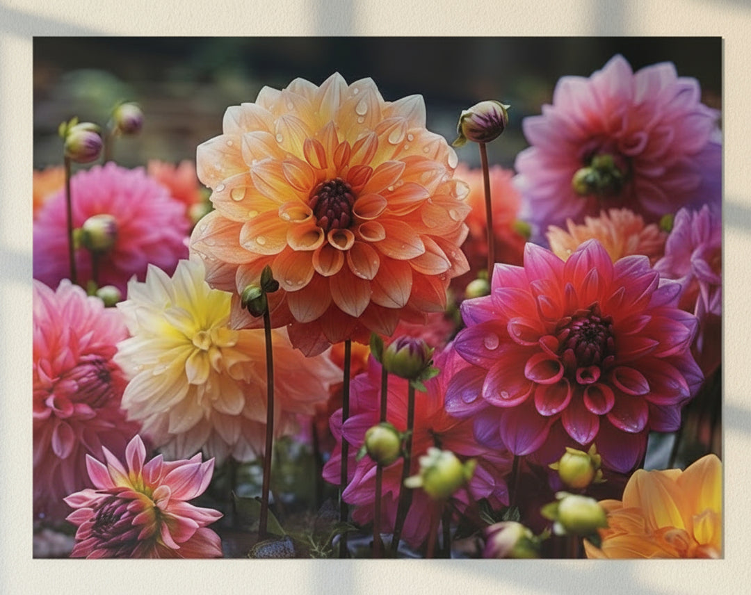 Blumen in lila und orange