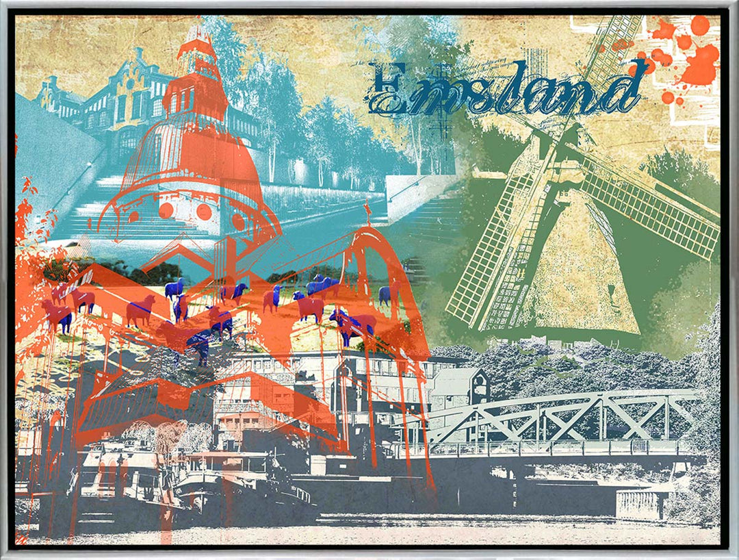 Emsland Collage No.1 | Giclee auf Holzkeilrahmen