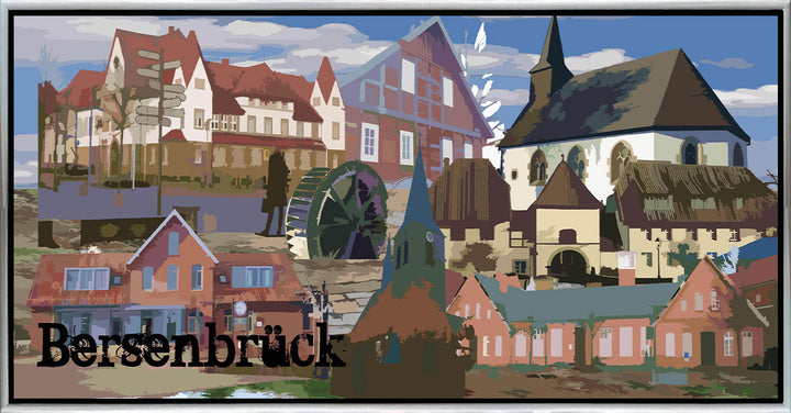 Bersenbrück Collage No.1 | Giclee auf Holzkeilrahmen
