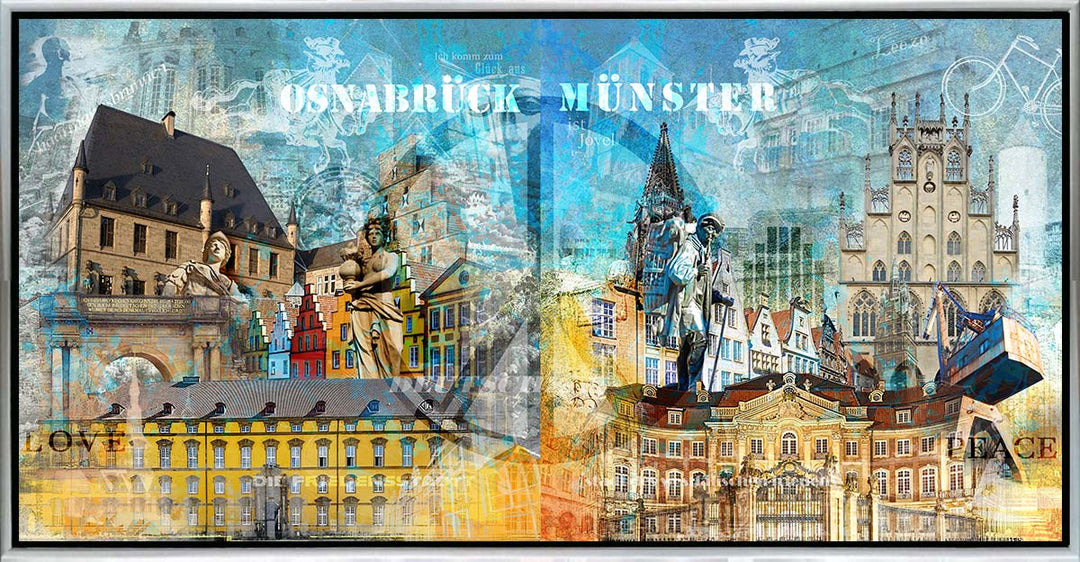 Osnabrück und Münster-Friedensbild Collage 2023