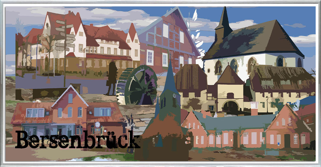 Bersenbrück Collage No.1 | Giclee auf Holzkeilrahmen