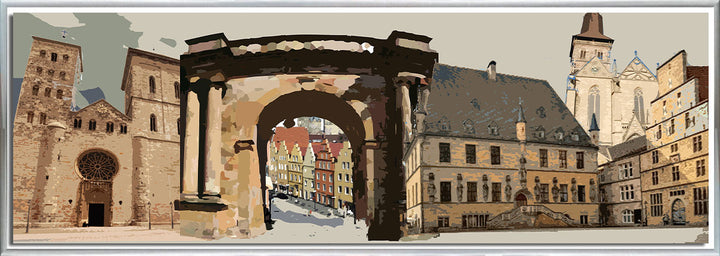 Osnabrück Ensemble IV Collage (OSB-46) | Giclee auf Holzkeilrahmen