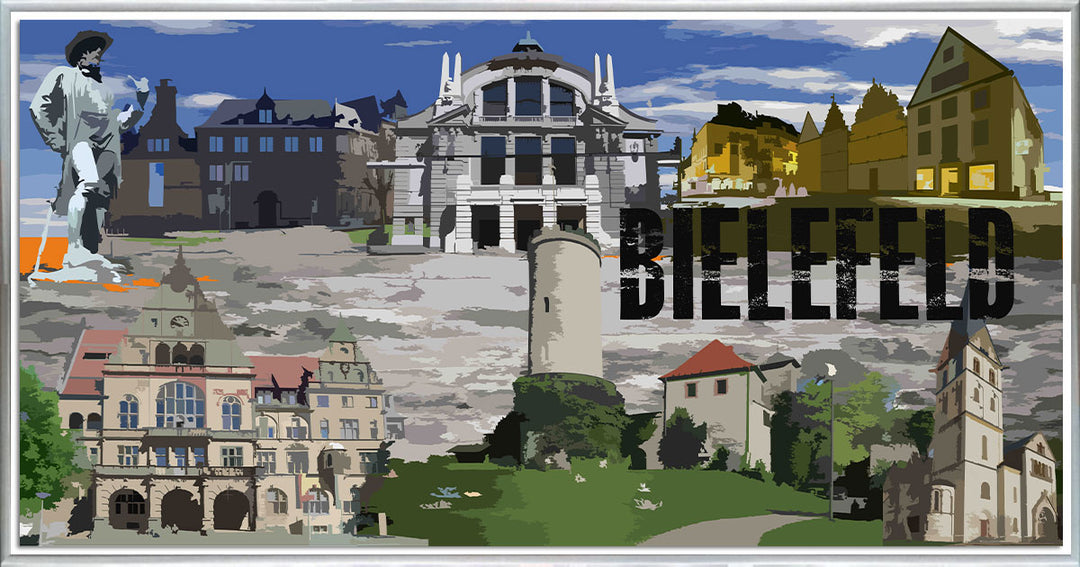 Bielefeld Collage No. 1 | Giclee auf Holzkeilrahmen