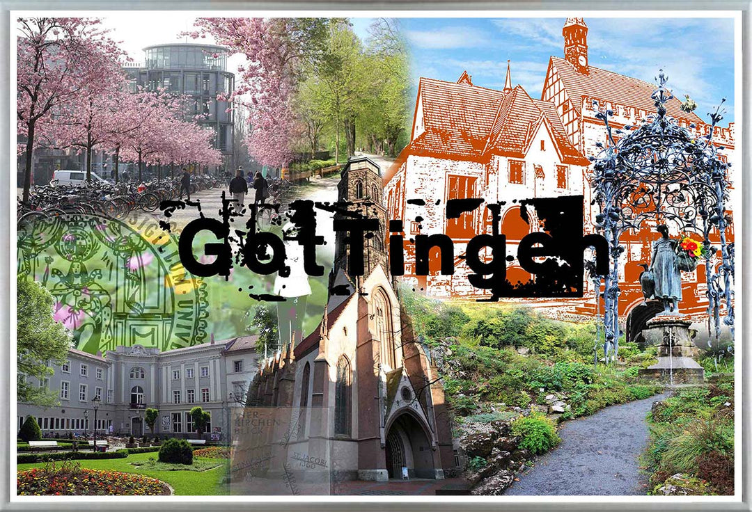 Göttingen Collage | Giclee auf Holzkeilrahmen