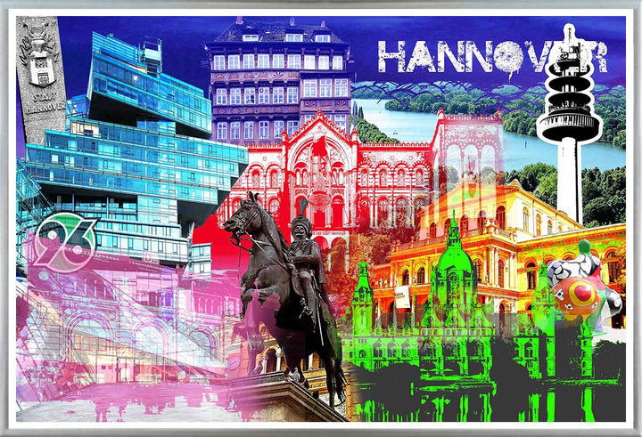 Hannover Collage No. 2 | Giclee auf Holzkeilrahmen