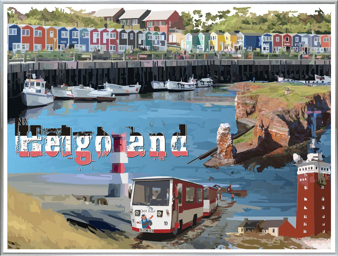 Helgoland Collage | Giclee auf Holzkeilrahmen