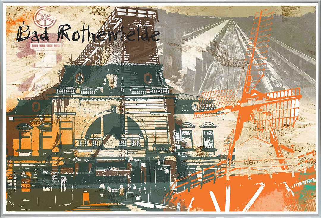 Bad Rothenfelde No.1 Collage | Giclee auf Holzkeilrahmen