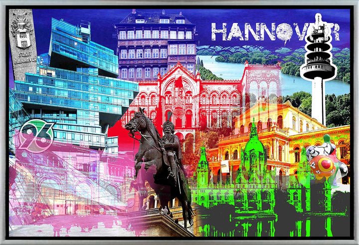 Hannover Collage No. 2 | Giclee auf Holzkeilrahmen
