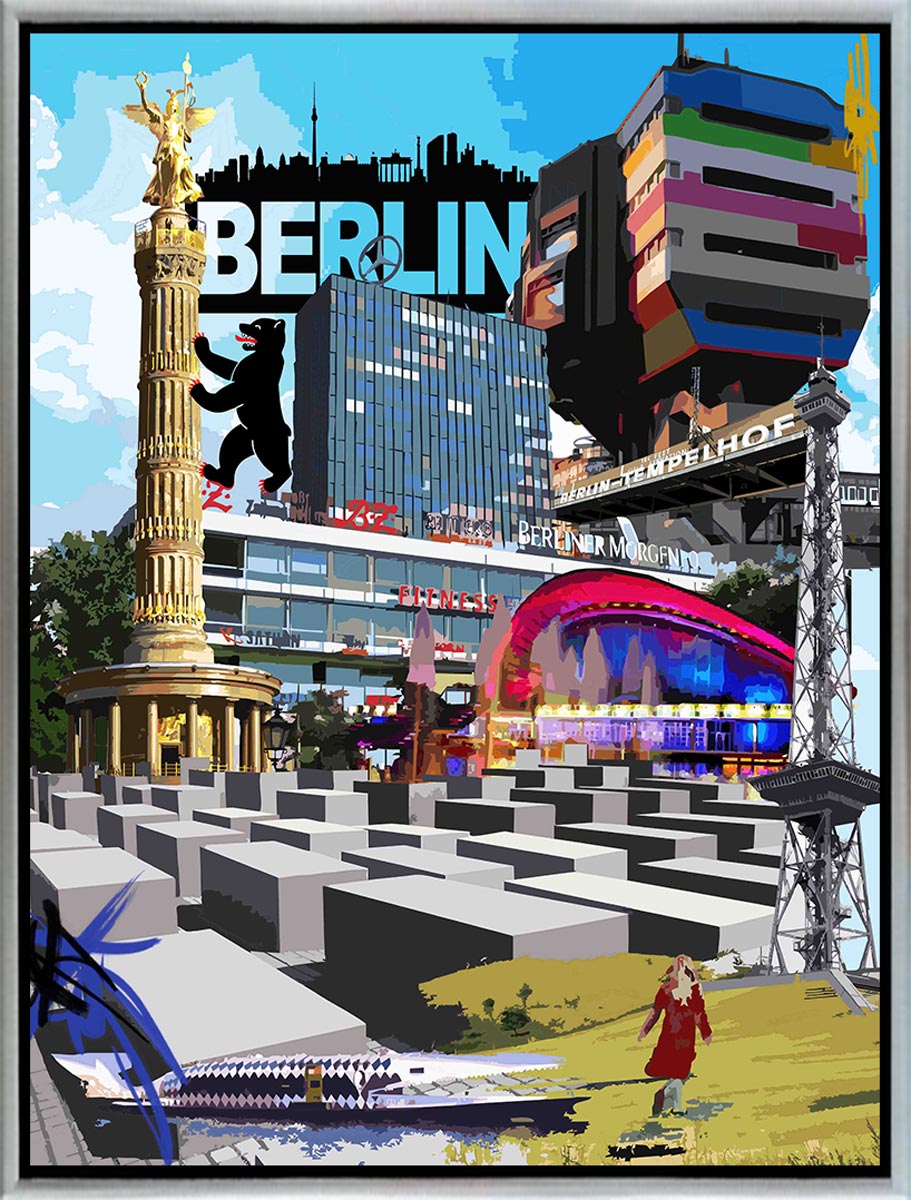 Berlin Collage No. 2 | Giclee auf Holzkeilrahmen