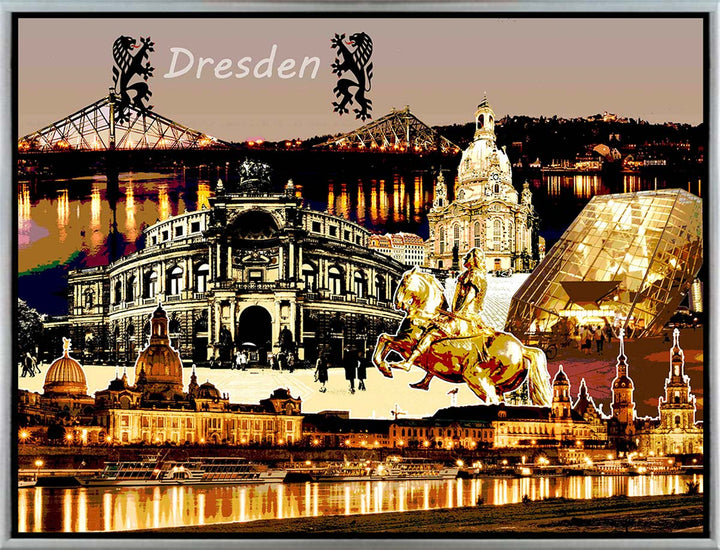 Dresden Collage No. 2 | Giclee auf Holzkeilrahmen