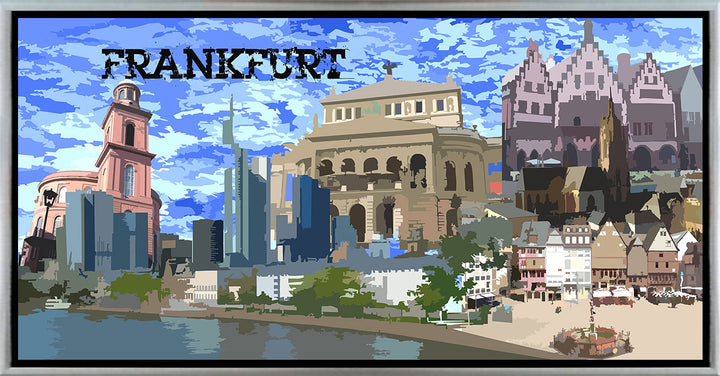 Frankfurt Collage No. 1 | Giclee auf Holzkeilrahmen