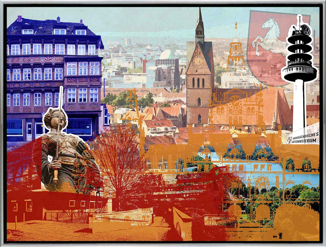 Hannover Collage No. 1 | Giclee auf Holzkeilrahmen