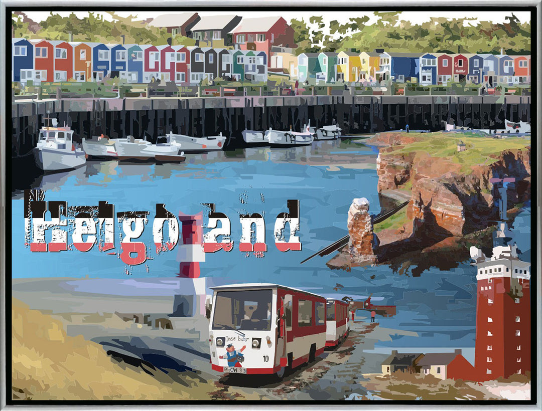 Helgoland Collage | Giclee auf Holzkeilrahmen