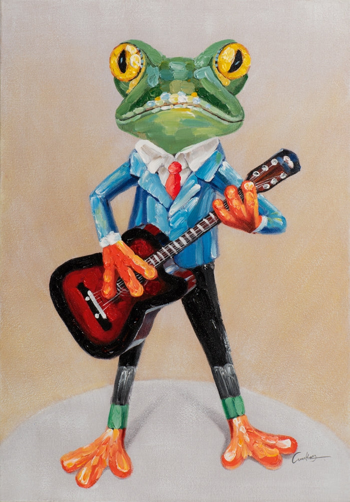 Frosch mit Gitarre
