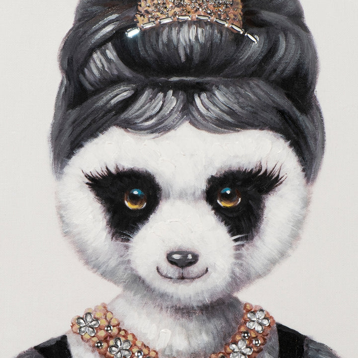 Pandabär-Mädchen mit Juwelen