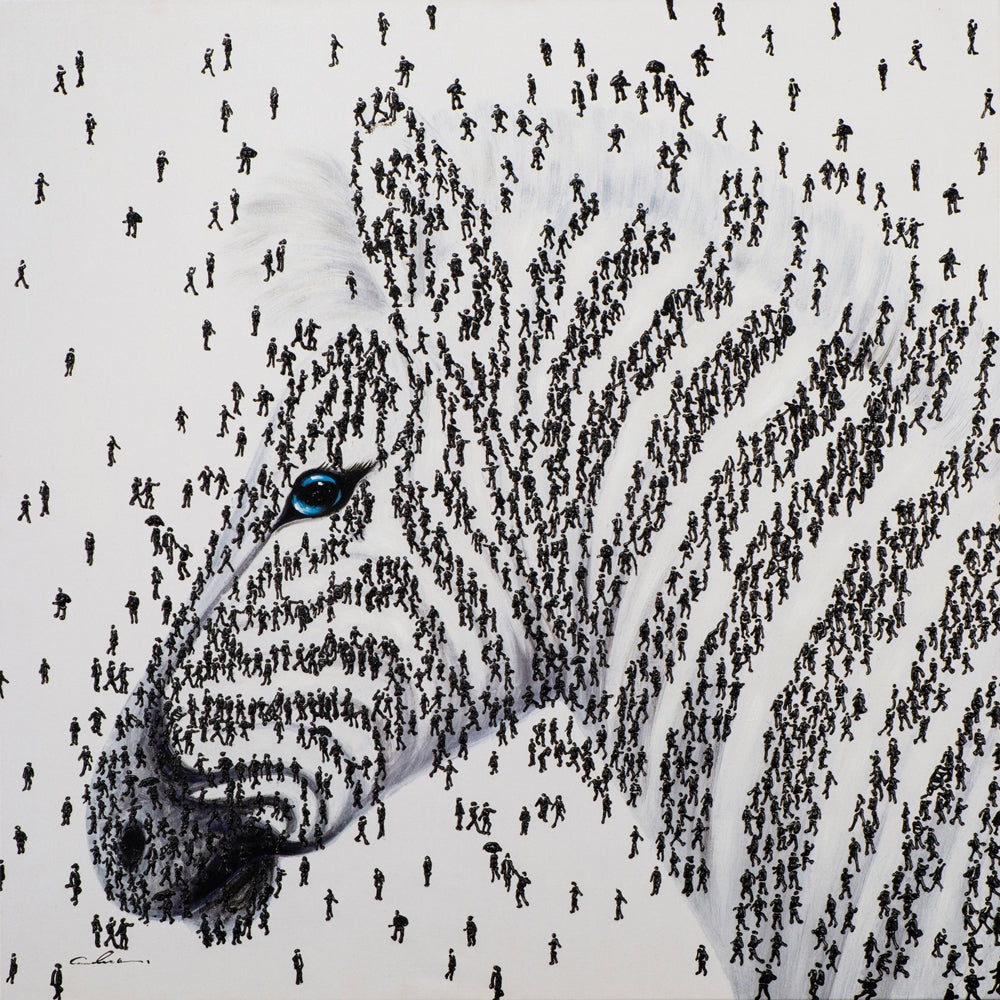 Zebra aus Menschen II