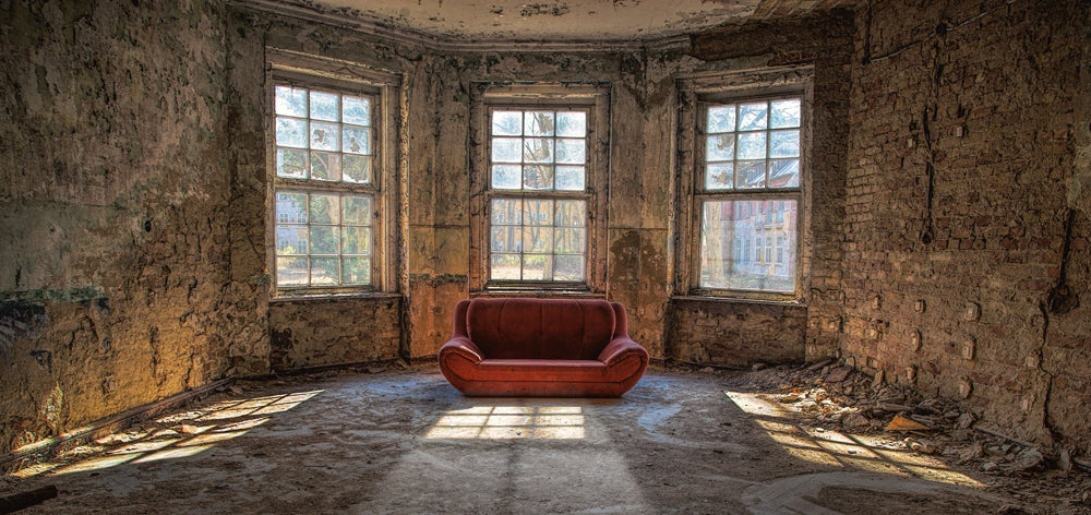 Akustikbild - Rotes Sofa