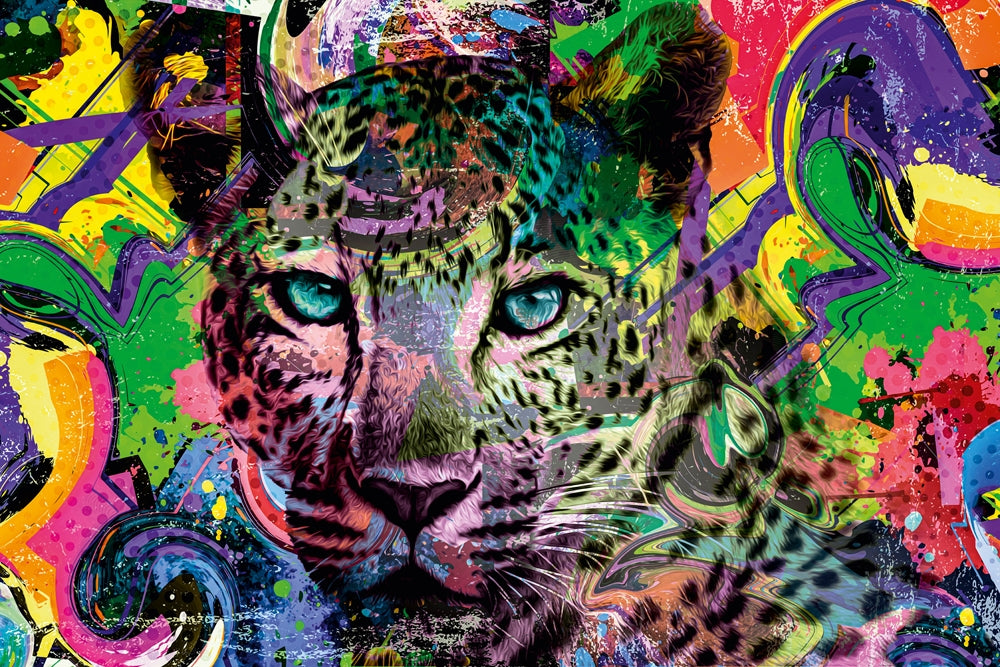 Akustikbild - Pop Art Leopard