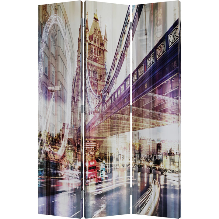 Raumteiler "London Collage" Wendemotiv