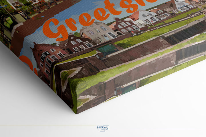 Greetsiel Collage | Giclee auf Holzkeilrahmen
