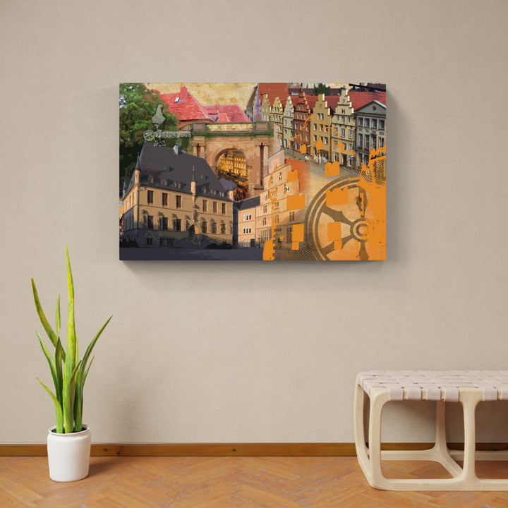 Osnabrück Collage OSB-8 | Giclee auf Holzkeilrahmen
