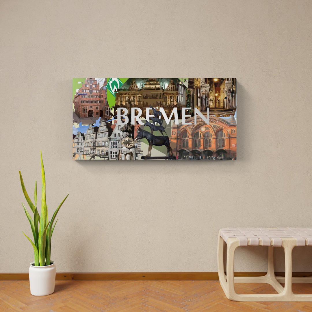 Bremen Collage No.1 | Giclee auf Holzkeilrahmen