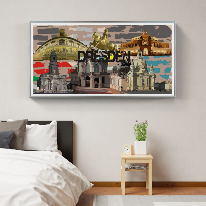 Dresden Collage No. 1 | Giclee auf Holzkeilrahmen