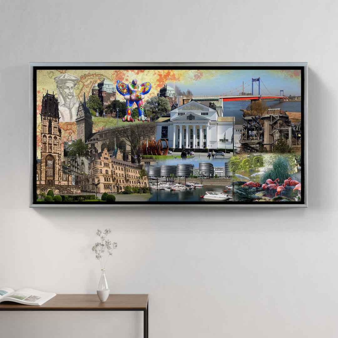 Duisburg Collage | Giclee auf Holzkeilrahmen