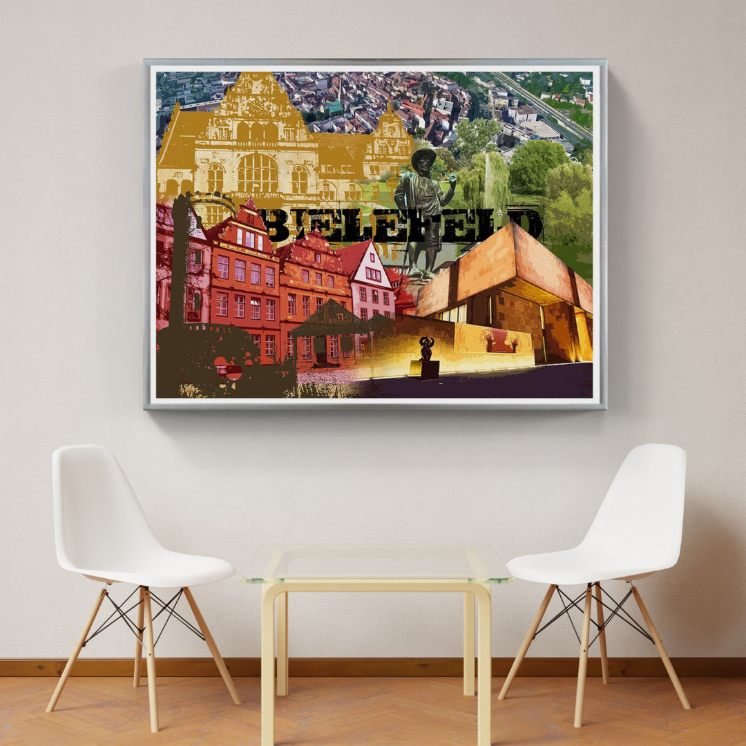 Bielefeld Collage No. 2 | Giclee auf Holzkeilrahmen