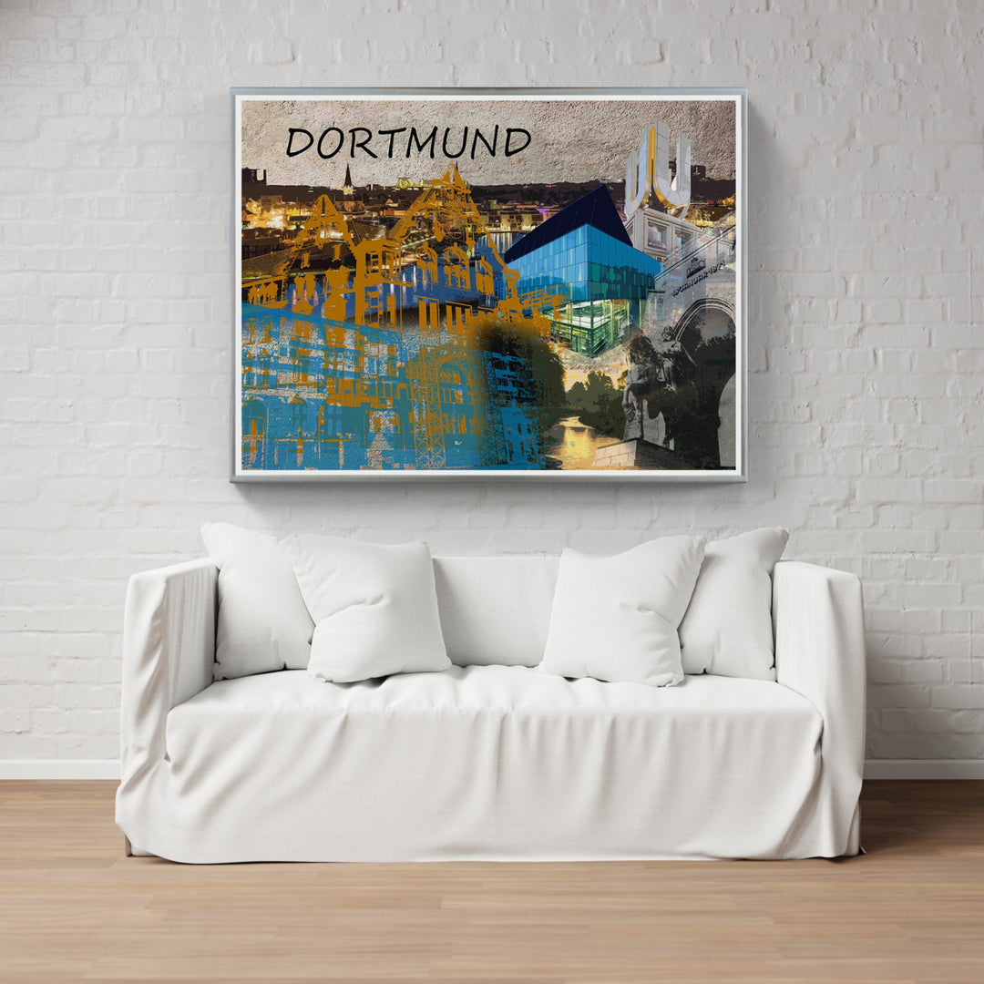 Dortmund Collage | Giclee auf Holzkeilrahmen