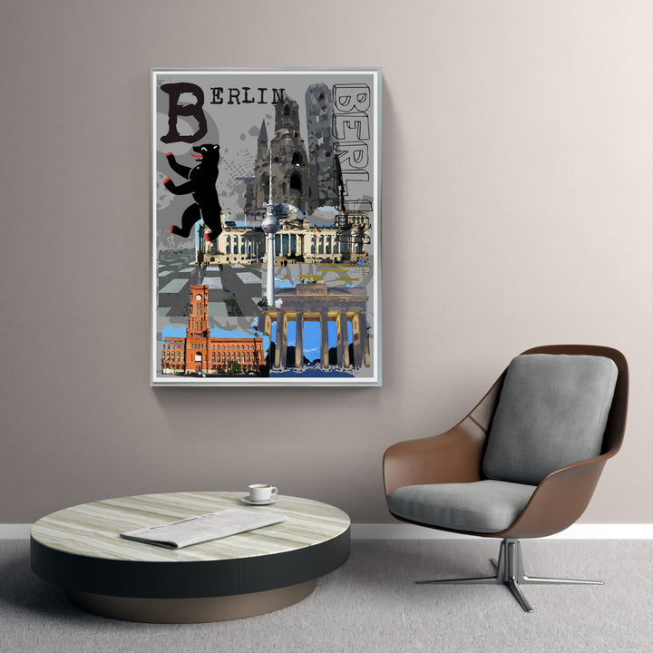 Berlin Collage No. 1 | Giclee auf Holzkeilrahmen