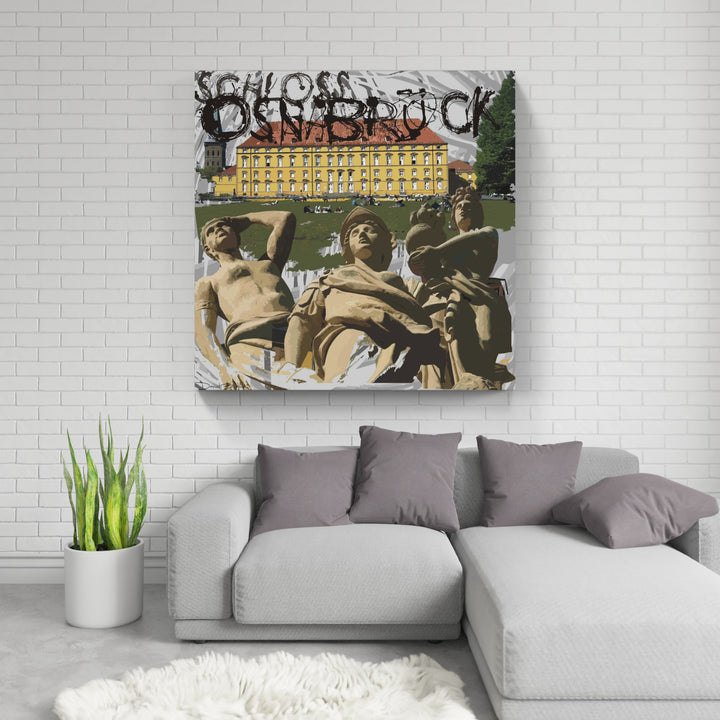 Schloss Osnabrück Collage | Giclee auf Holzkeilrahmen