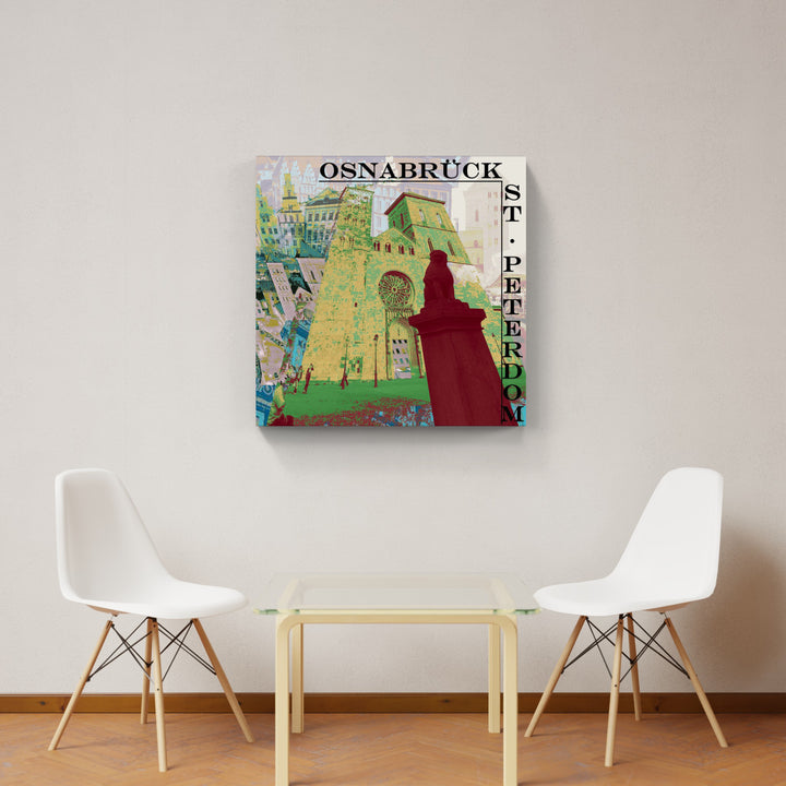 Osnabrück St. Peterdom Collage | Giclee auf Holzkeilrahmen