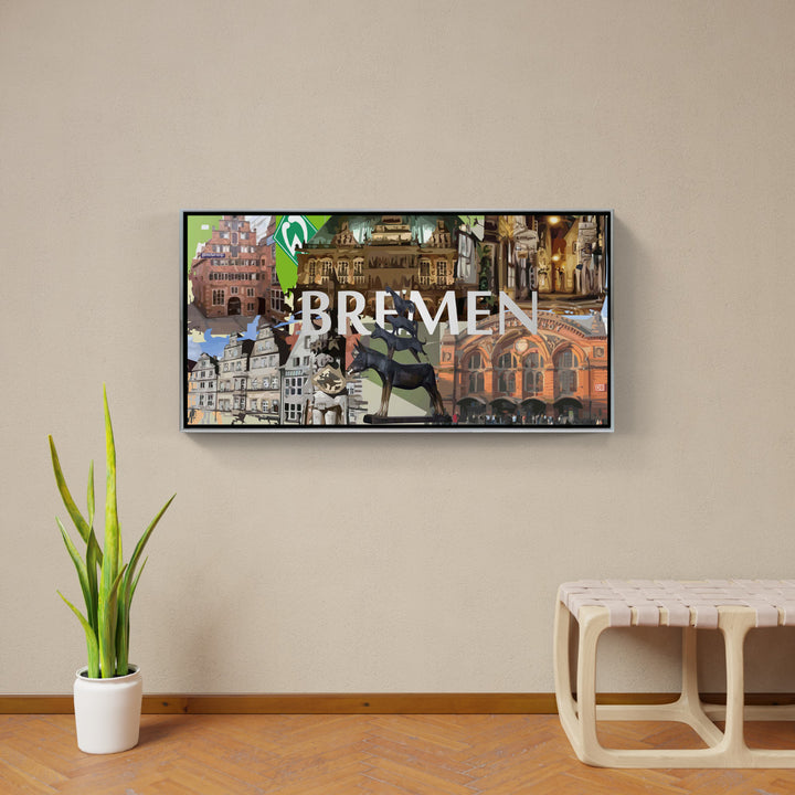 Bremen Collage No.1 | Giclee auf Holzkeilrahmen