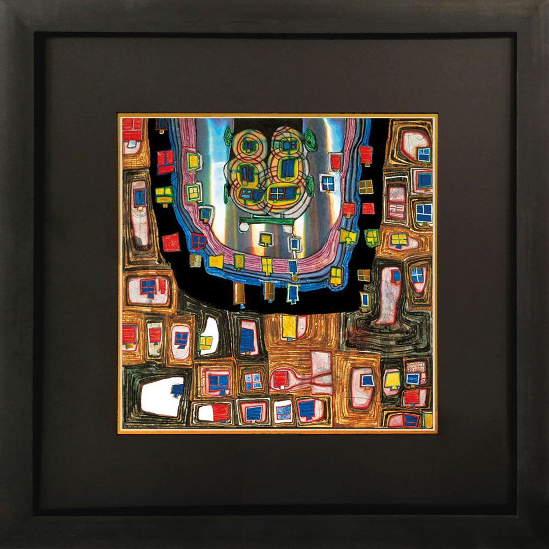"Geburt Eines Automobiles" | Friedensreich Hundertwasser mit Rahmen