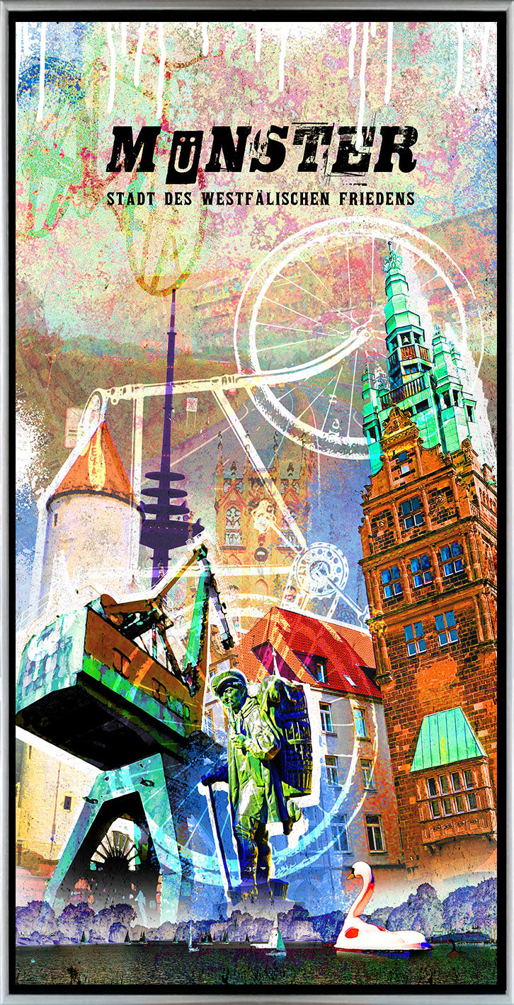 Münster Collage No.2 | Giclee auf Holzkeilrahmen