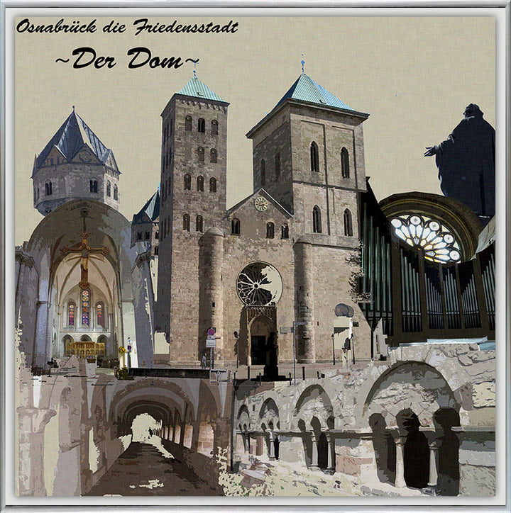 Osnabrück Friedensstadt - Der Dom I Giclee auf Holzkeilrahmen