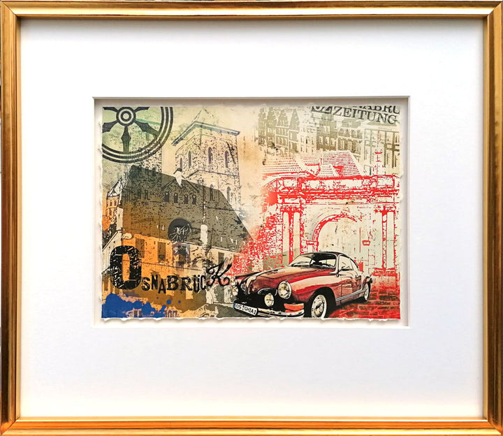Osnabrück Collage "Karmann Ghia" Miniprint