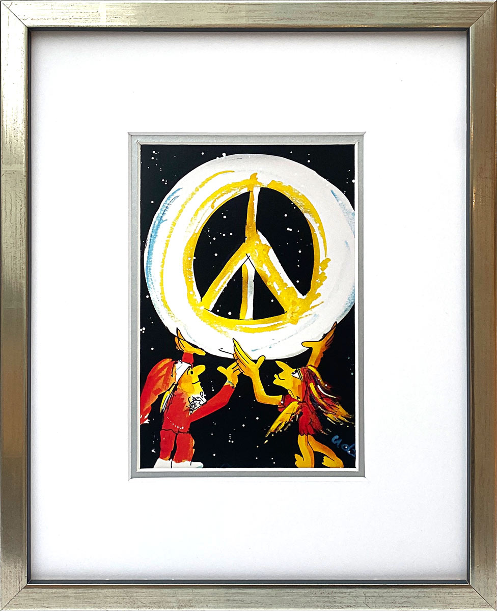 "Peace on Earth" | Udo Lindenberg Miniprint gerahmt