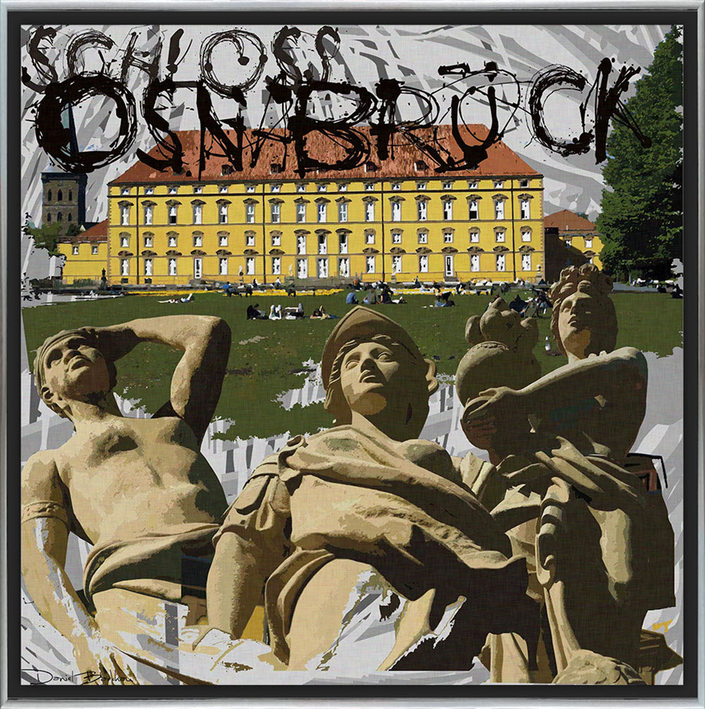 Schloss Osnabrück Collage | Giclee auf Holzkeilrahmen